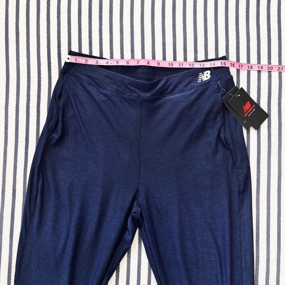 New Balance x Isaac Mizrahi Live Navy Space Dyed Speed Jogger Pants Large - Picture 6 of 11